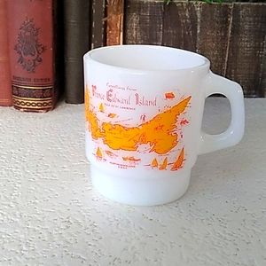 Anchor Hocking Prince Edward Island milkglass mug